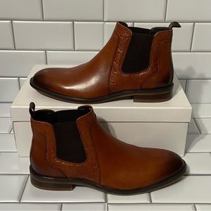 NEW Robert Graham Chelsea Boots Brown Breton Skull Rose Men’s Sz 8 $298
